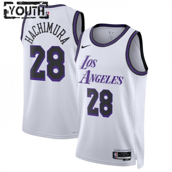 Los Angeles Lakers Trikot 22 Rui Hachimura 28 Nike 2022-23 City Edition Weiß Swingman - Kinder Los Angeles Lakers Trikot 22 Rui Hachimura 28 Nike 2022-23 City Edition Weiß Swingman - Kinder